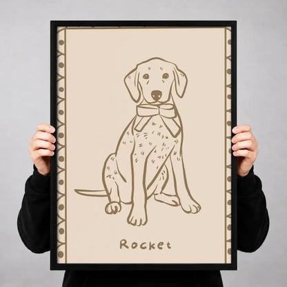 Rocket Dog Line Portrait Wall Art 3