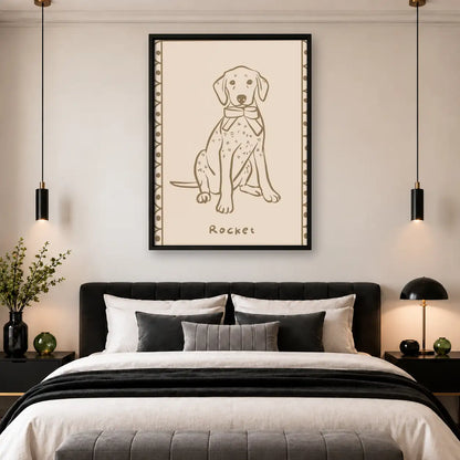 Rocket Dog Line Portrait Wall Art 4