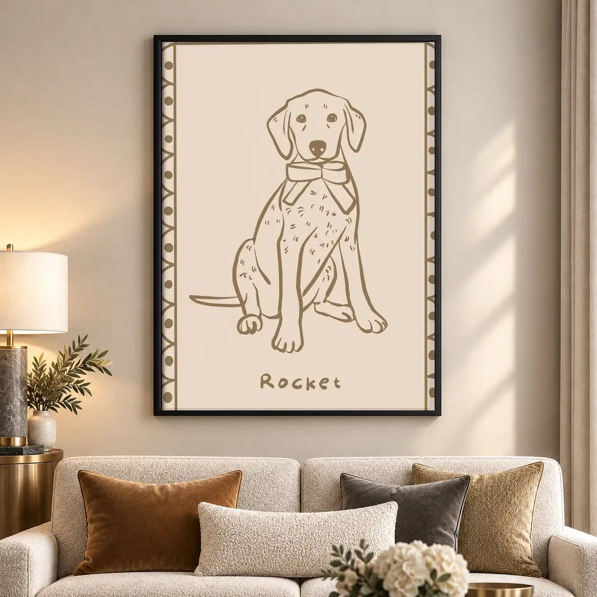 Rocket Dog Line Portrait Wall Art 5