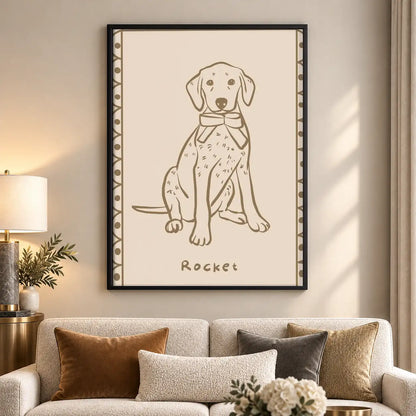 Rocket Dog Line Portrait Wall Art 5