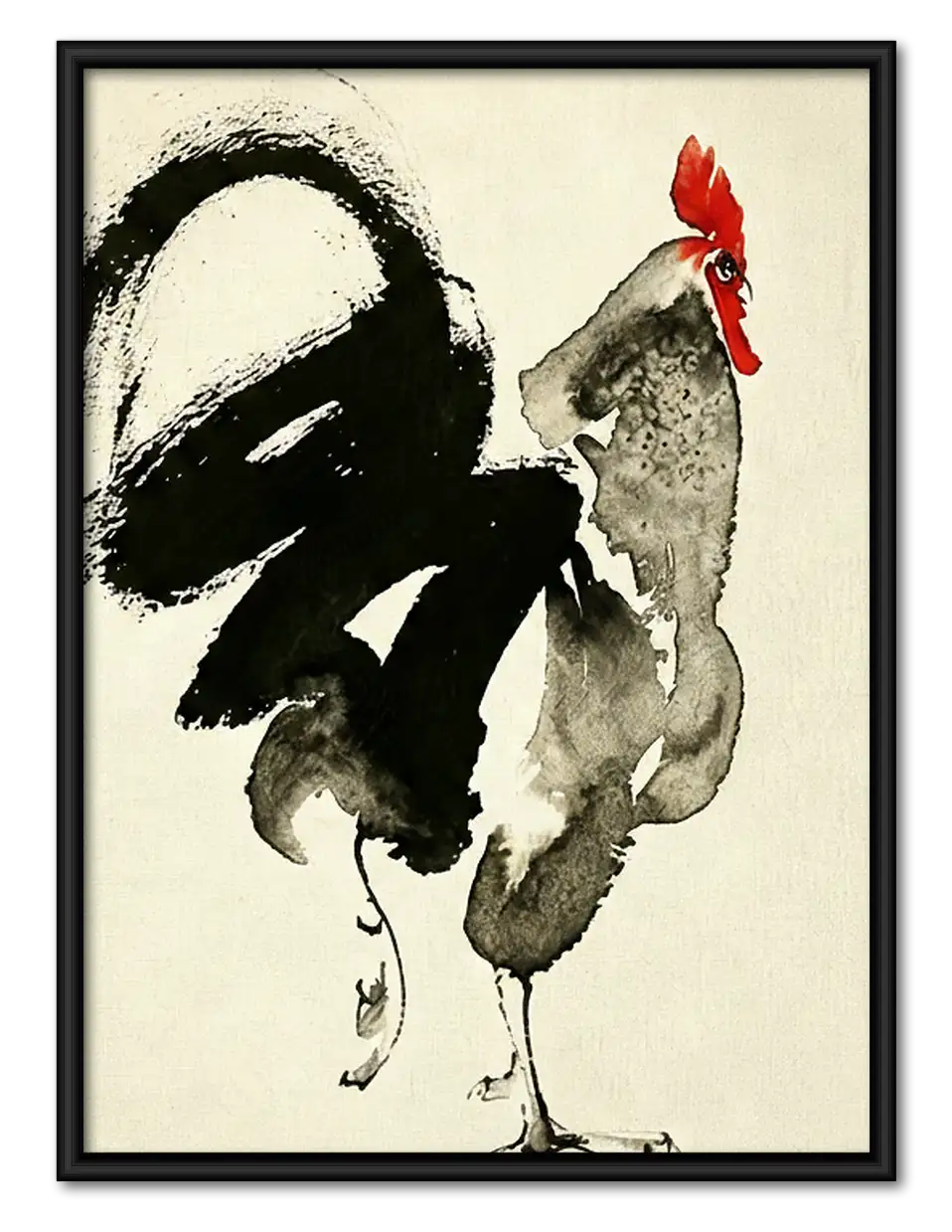 Rooster and Shadow Creature Wall Art 1
