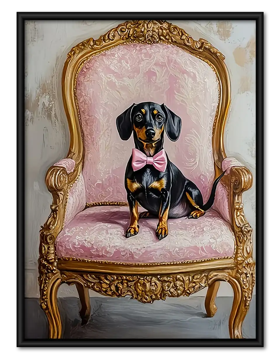 Royal Dachshund Chair Portrait Wall Art 1