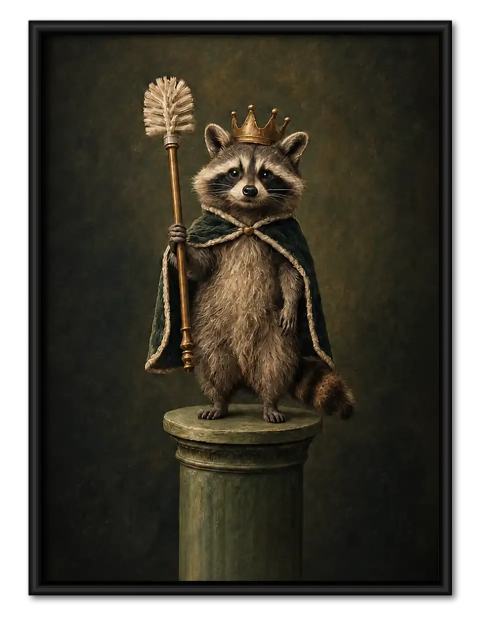 Royal Raccoon King Portrait Wall Art 1