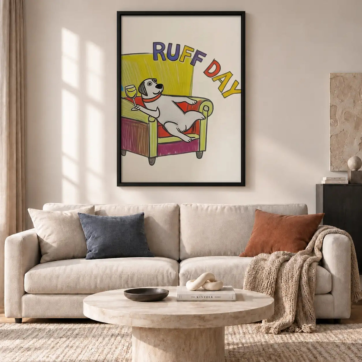 Ruff Day Dog in Bed Wall Art 2