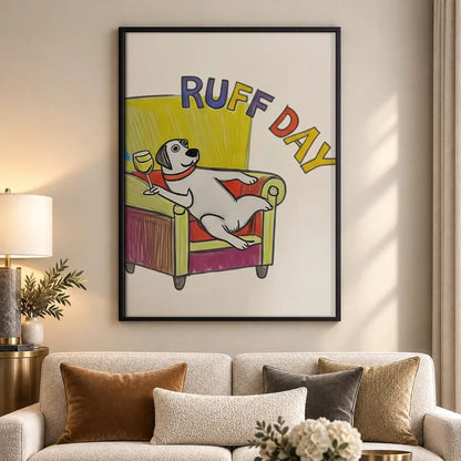 Ruff Day Dog in Bed Wall Art 5