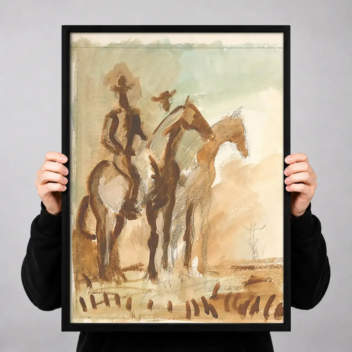 Running Horses Watercolor Wall Art 3