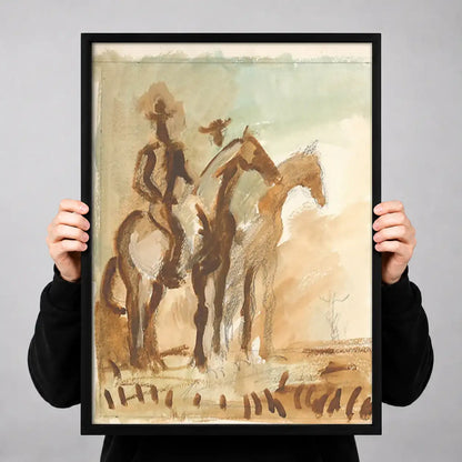Running Horses Watercolor Wall Art 3