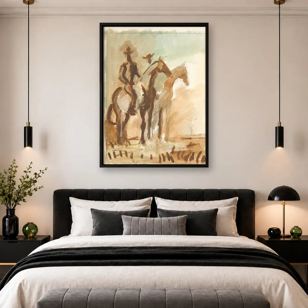 Running Horses Watercolor Wall Art 4