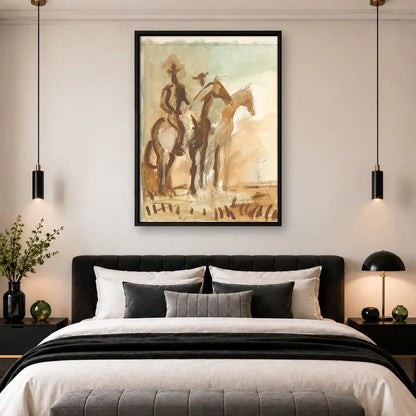 Running Horses Watercolor Wall Art 4