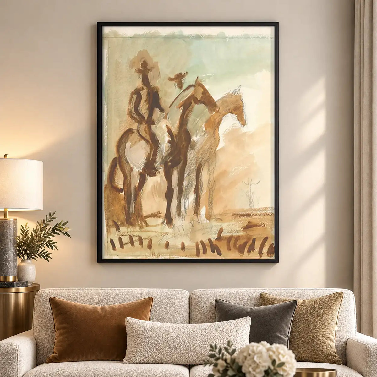 Running Horses Watercolor Wall Art 5