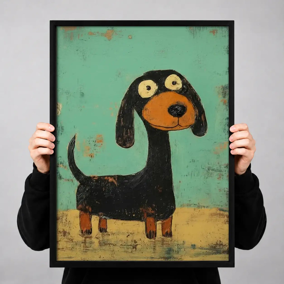 Rustic Long Dachshund Portrait Wall Art 3