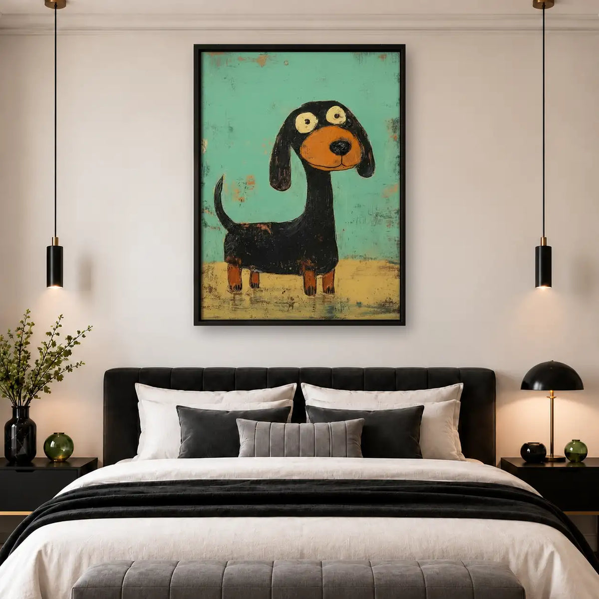 Rustic Long Dachshund Portrait Wall Art 4