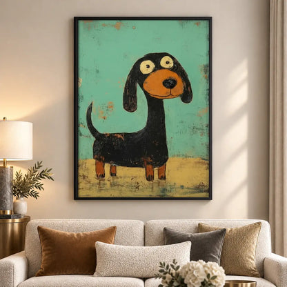Rustic Long Dachshund Portrait Wall Art 5