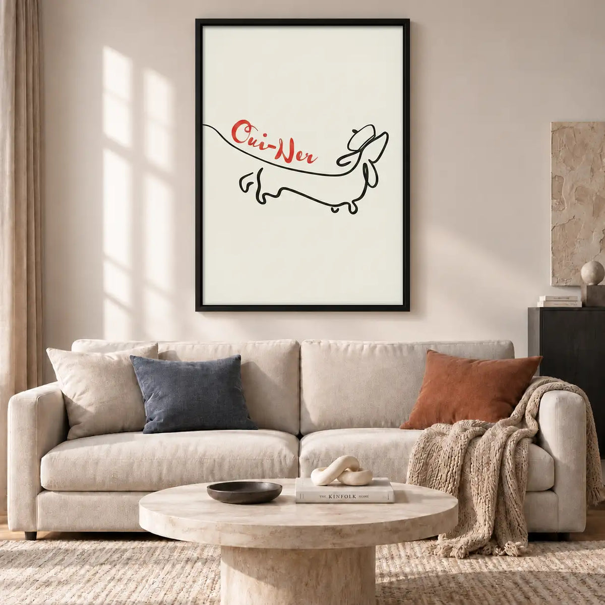 Sausage Dog Minimal French Line Art Wall Art 2