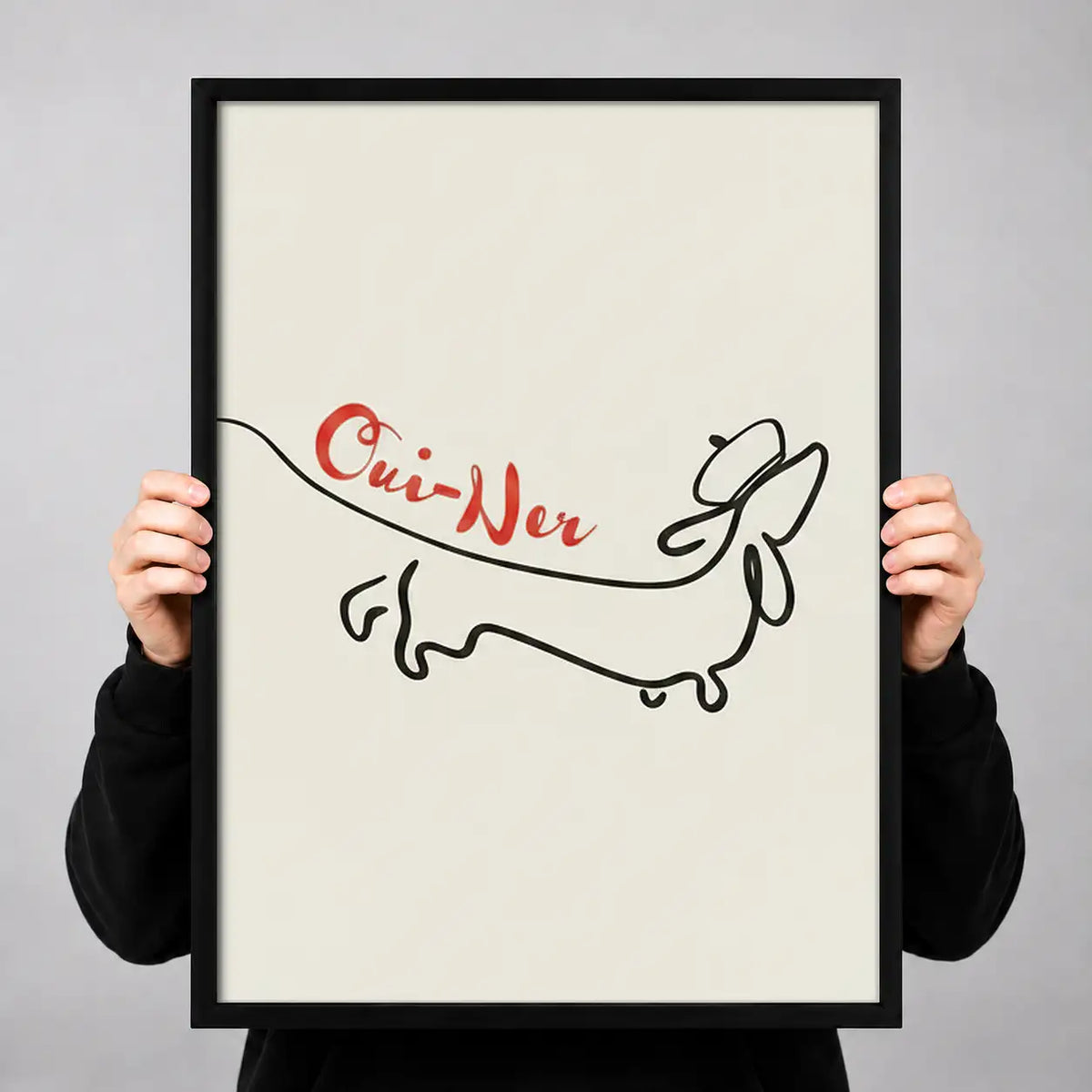 Sausage Dog Minimal French Line Art Wall Art 3