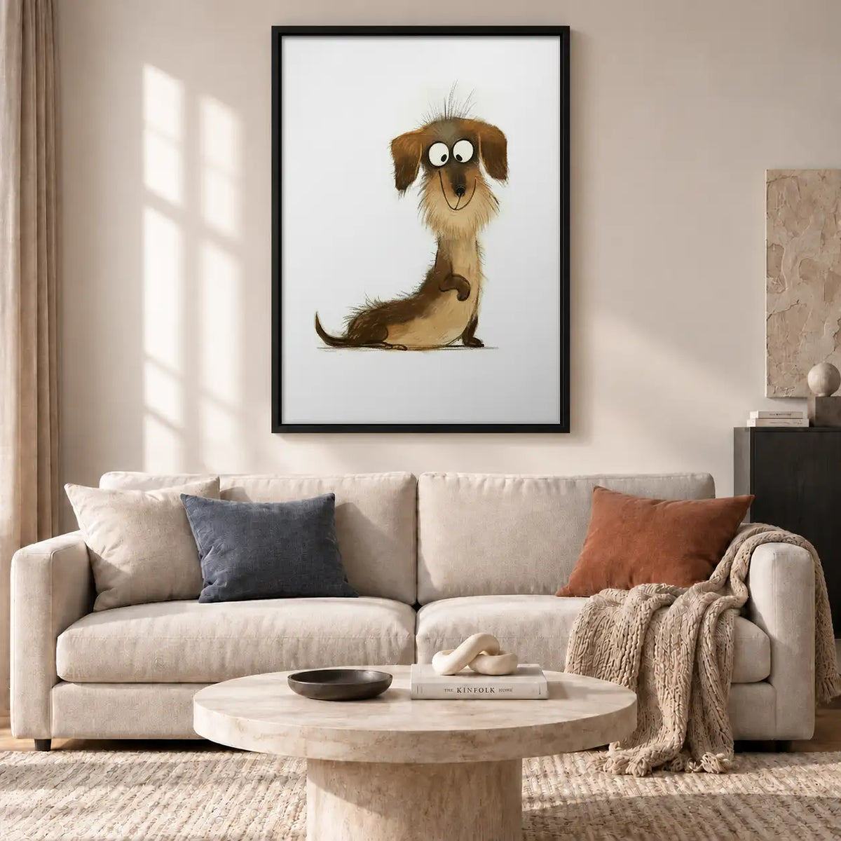 Scruffy Brown Dog Portrait Wall Art 2