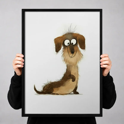 Scruffy Brown Dog Portrait Wall Art 3