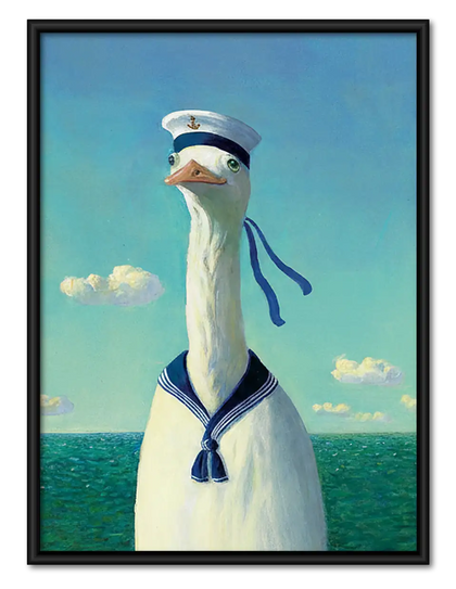 Seagull in Sailor Uniform Wall Art
