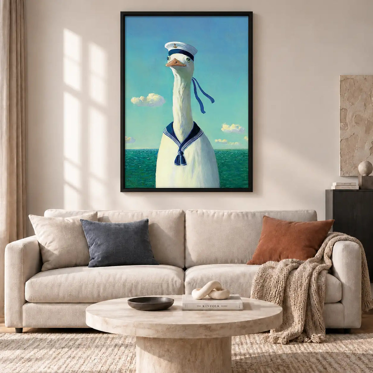 Seagull in Sailor Uniform Wall Art 2