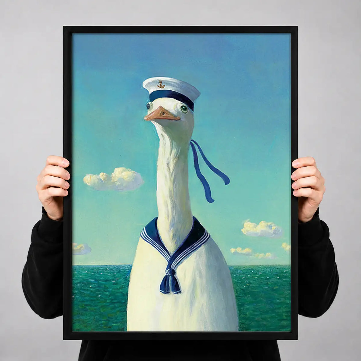 Seagull in Sailor Uniform Wall Art 3