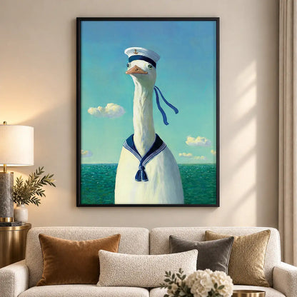 Seagull in Sailor Uniform Wall Art 5