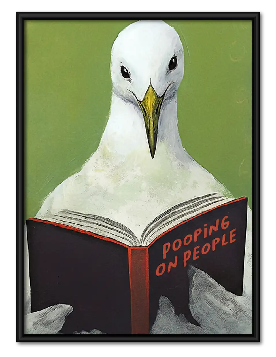 Seagull Reading Bathroom Book Wall Art 1