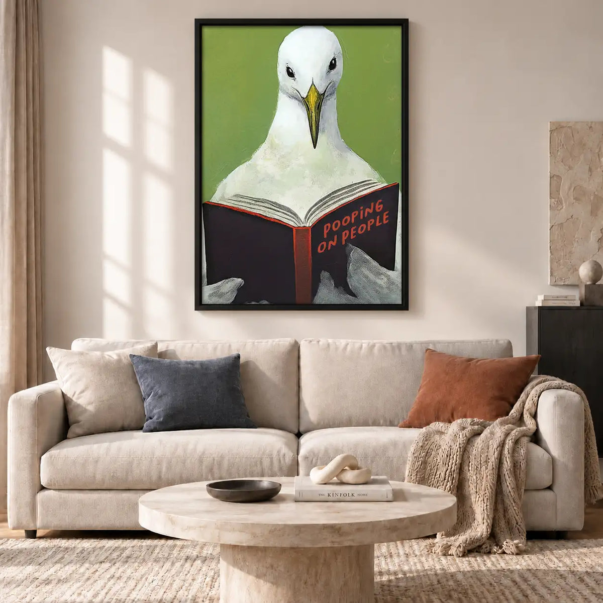Seagull Reading Bathroom Book Wall Art 2