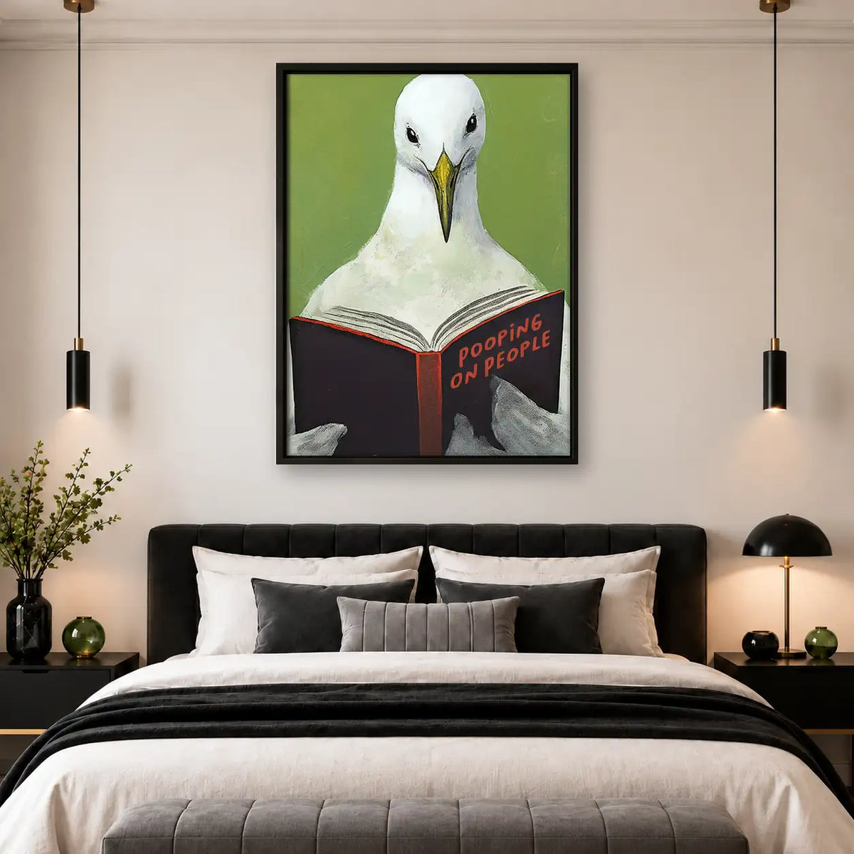 Seagull Reading Bathroom Book Wall Art 4