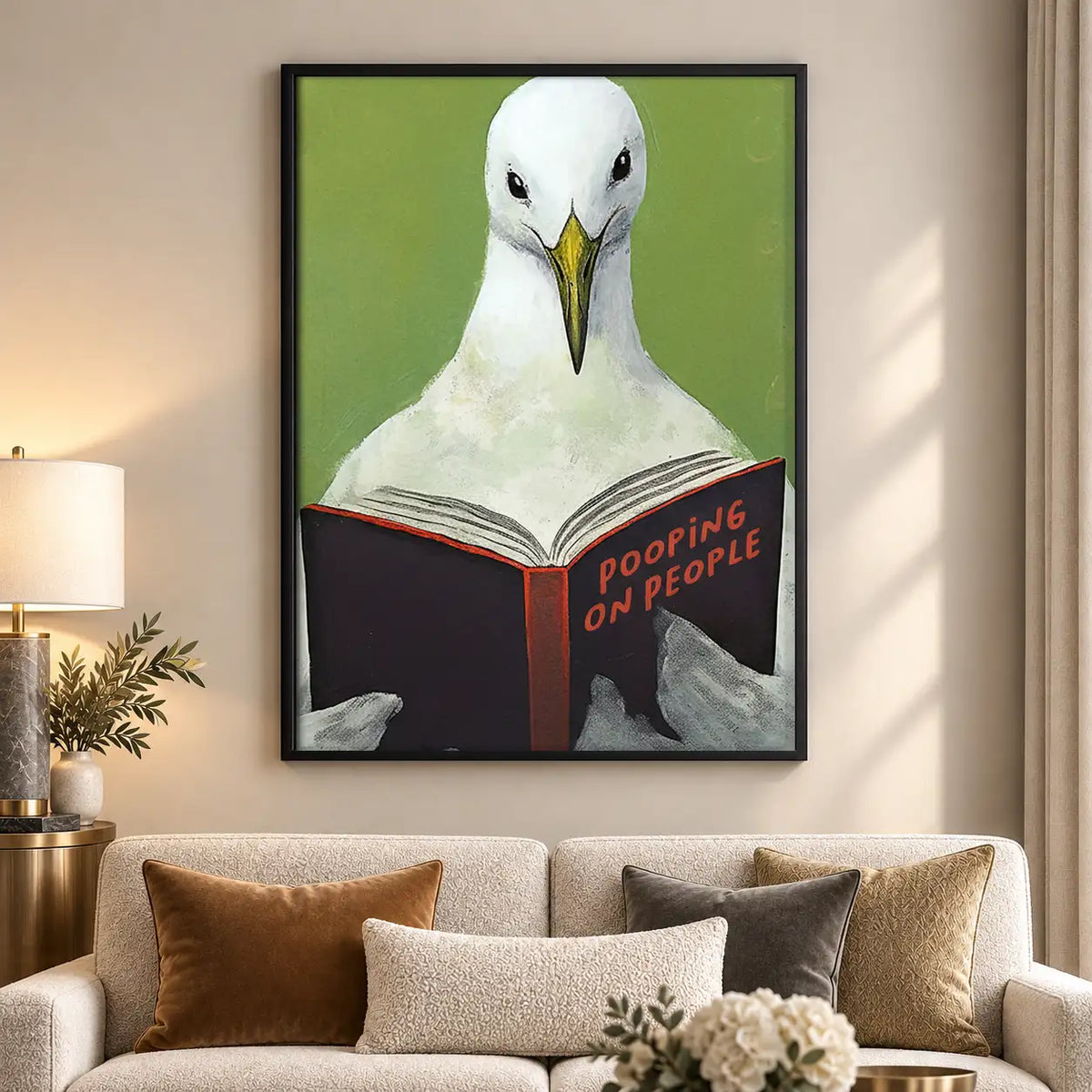 Seagull Reading Bathroom Book Wall Art 5