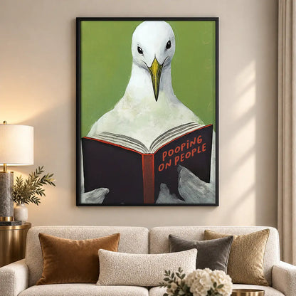 Seagull Reading Bathroom Book Wall Art 5