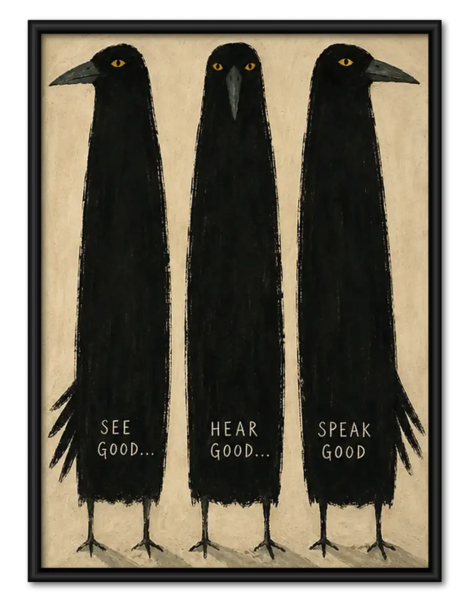 See Hear Speak Good Ravens Wall Art 1