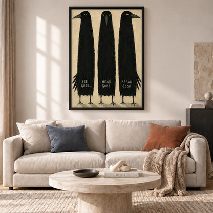 See Hear Speak Good Ravens Wall Art 2