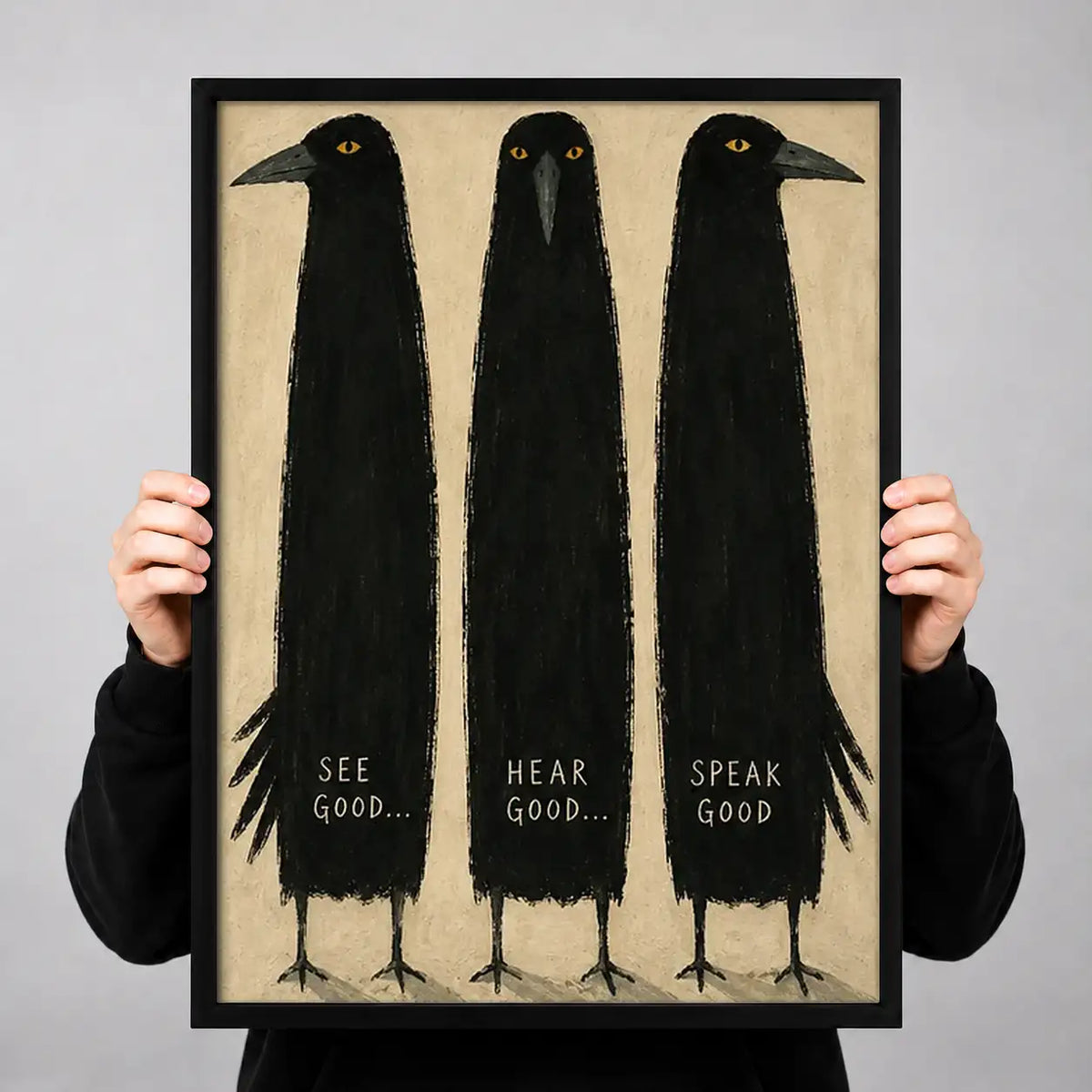 See Hear Speak Good Ravens Wall Art 3