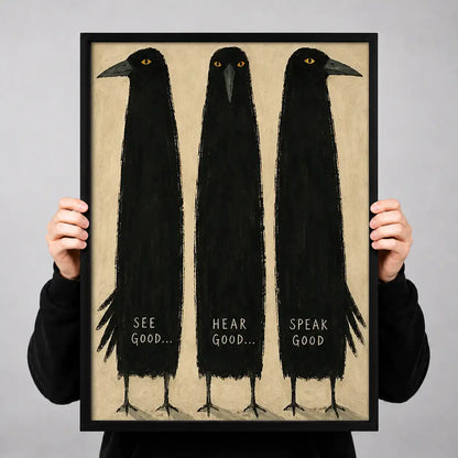 See Hear Speak Good Ravens Wall Art 3