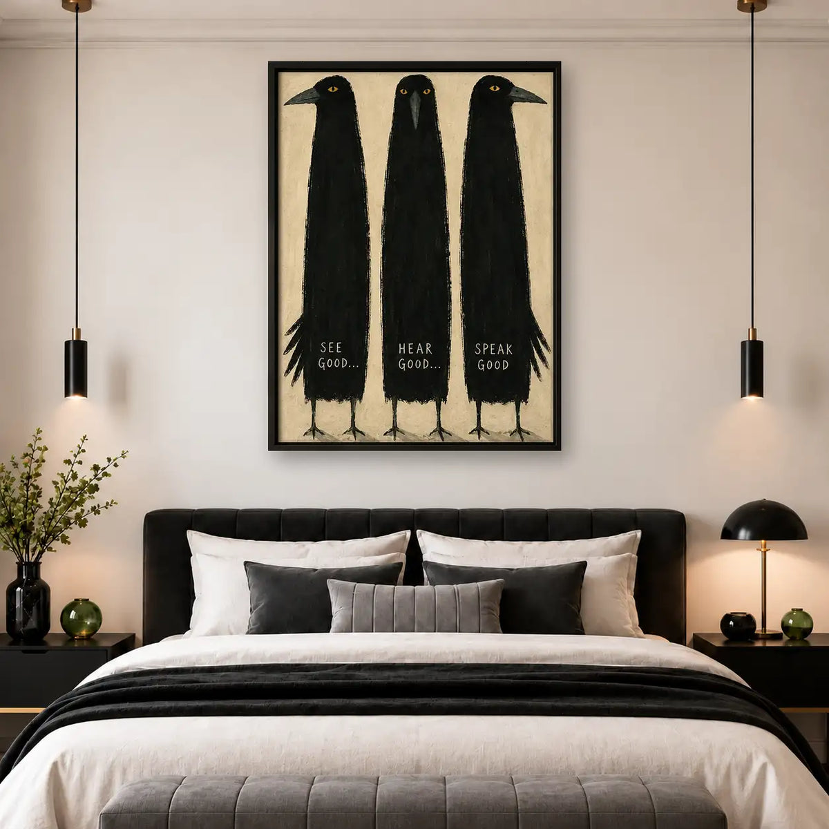 See Hear Speak Good Ravens Wall Art 4