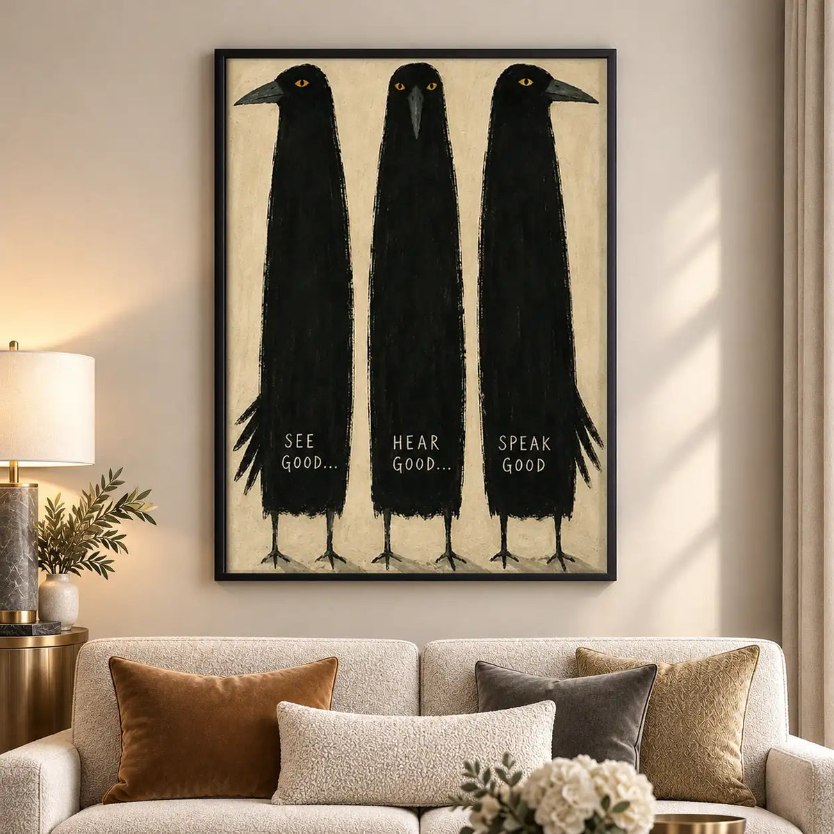 See Hear Speak Good Ravens Wall Art 5