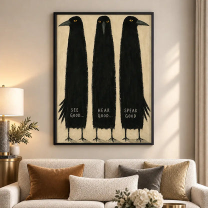 See Hear Speak Good Ravens Wall Art 5