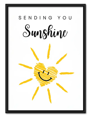 Sending You Sunshine Typography Wall Art