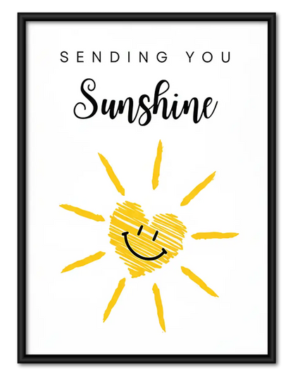 Sending You Sunshine Typography Wall Art 1