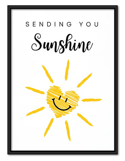 Sending You Sunshine Typography Wall Art