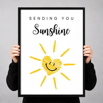 Sending You Sunshine Typography Wall Art 3