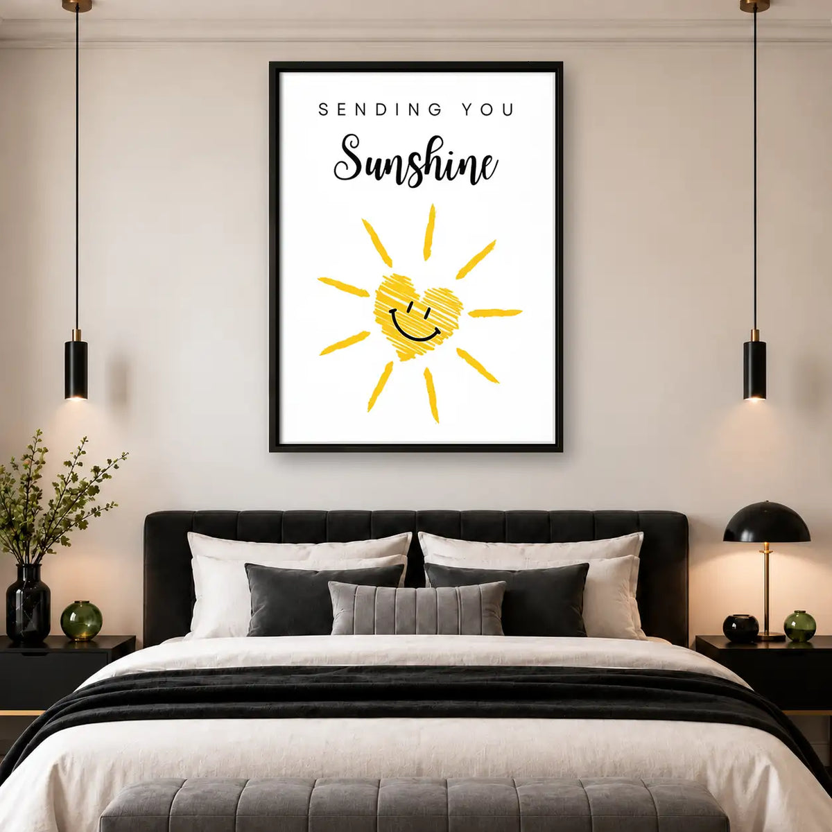 Sending You Sunshine Typography Wall Art 4