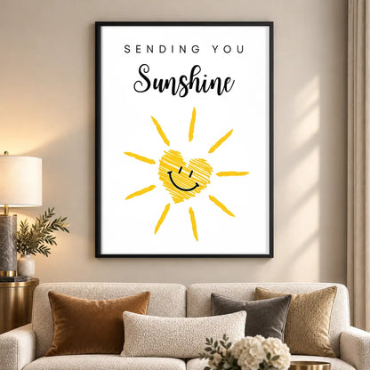 Sending You Sunshine Typography Wall Art 5