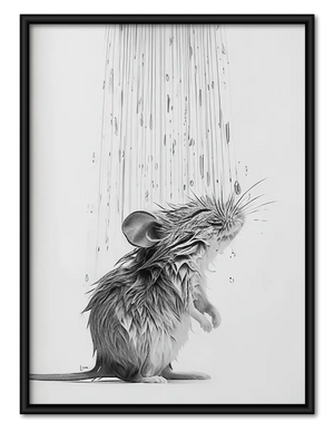 Shaggy Little Dog Line Drawing Wall Art