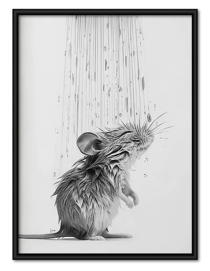 Shaggy Little Dog Line Drawing Wall Art