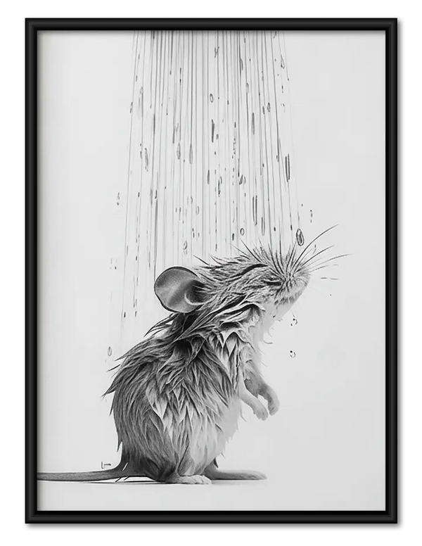 Shaggy Little Dog Line Drawing Wall Art