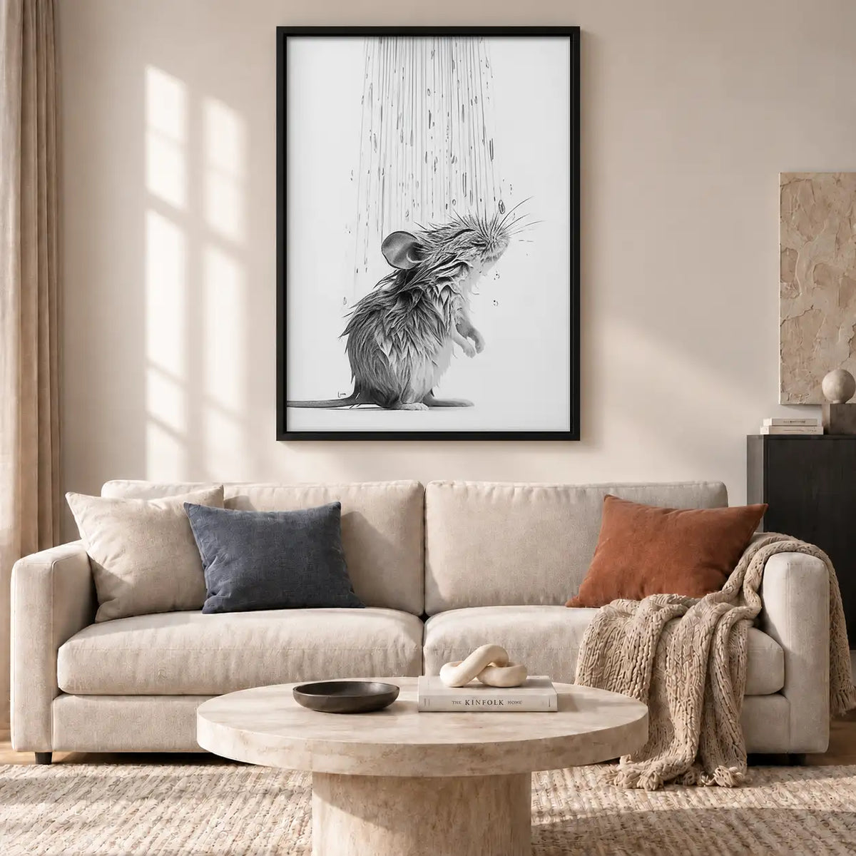 Shaggy Little Dog Line Drawing Wall Art 2