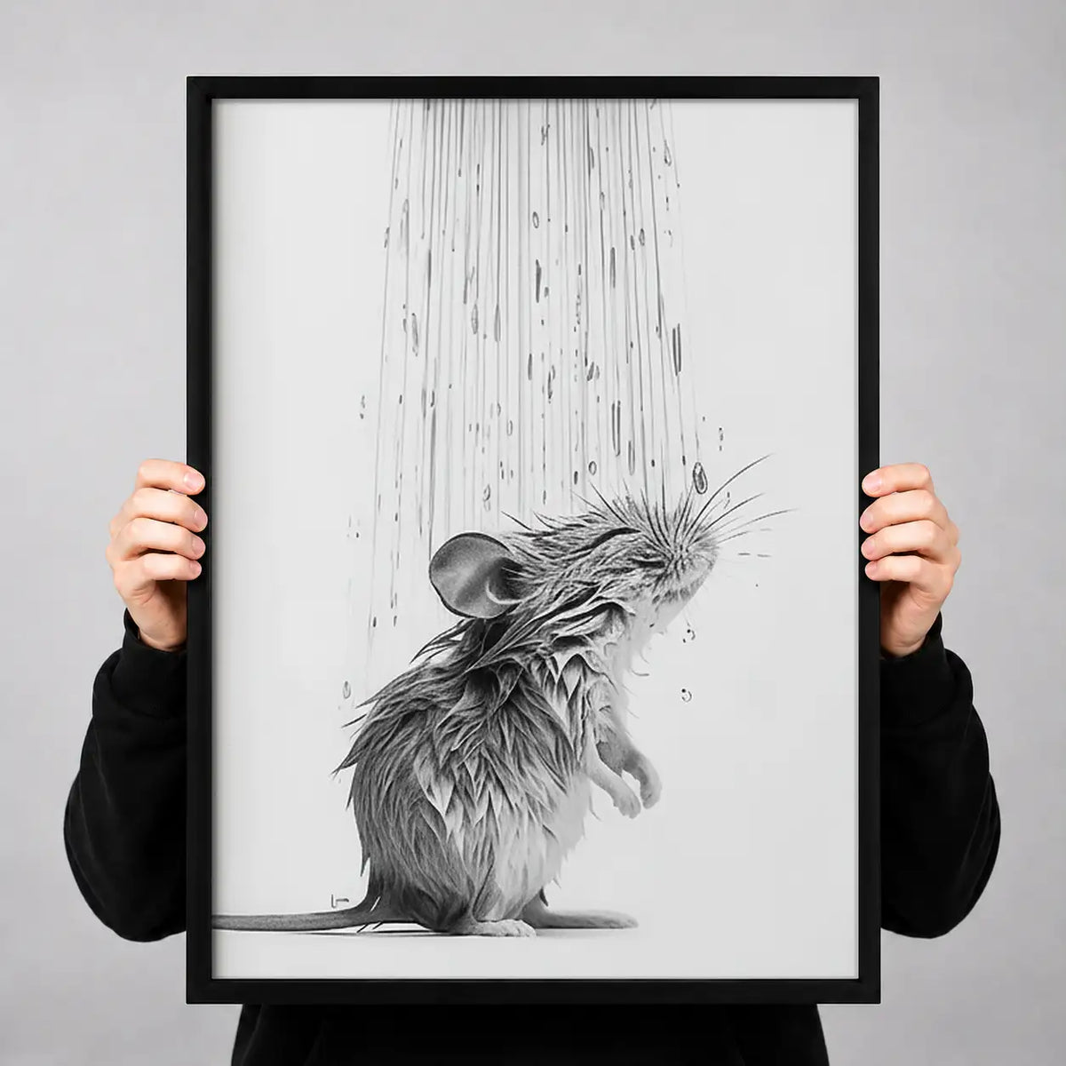 Shaggy Little Dog Line Drawing Wall Art 3