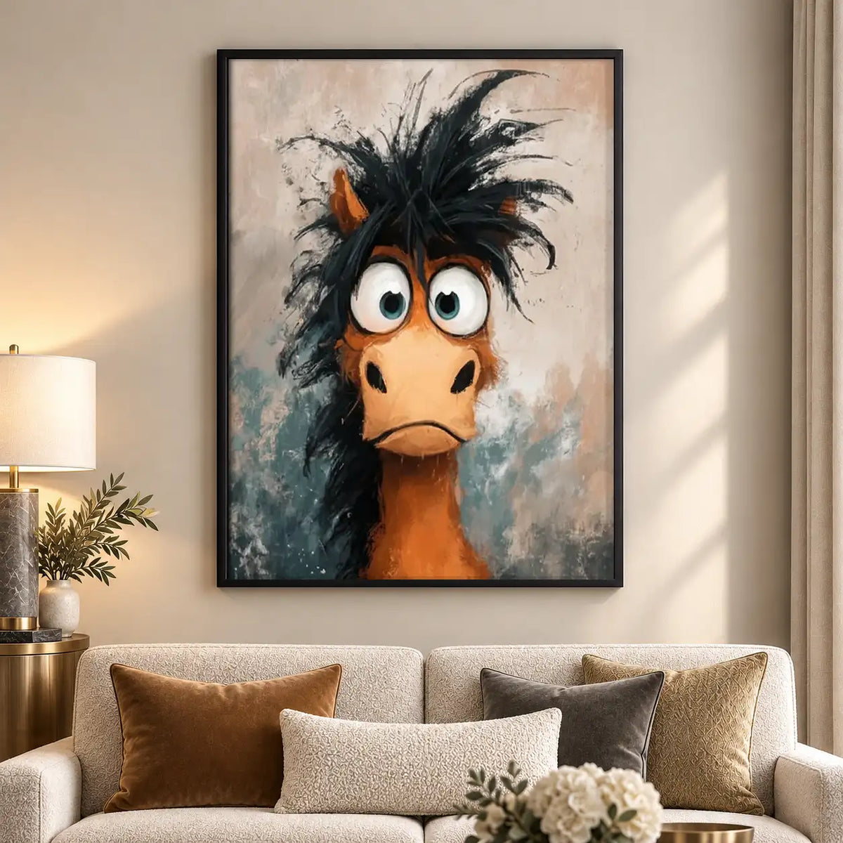 Shaggy Wide-Eyed Bird Portrait Wall Art 5