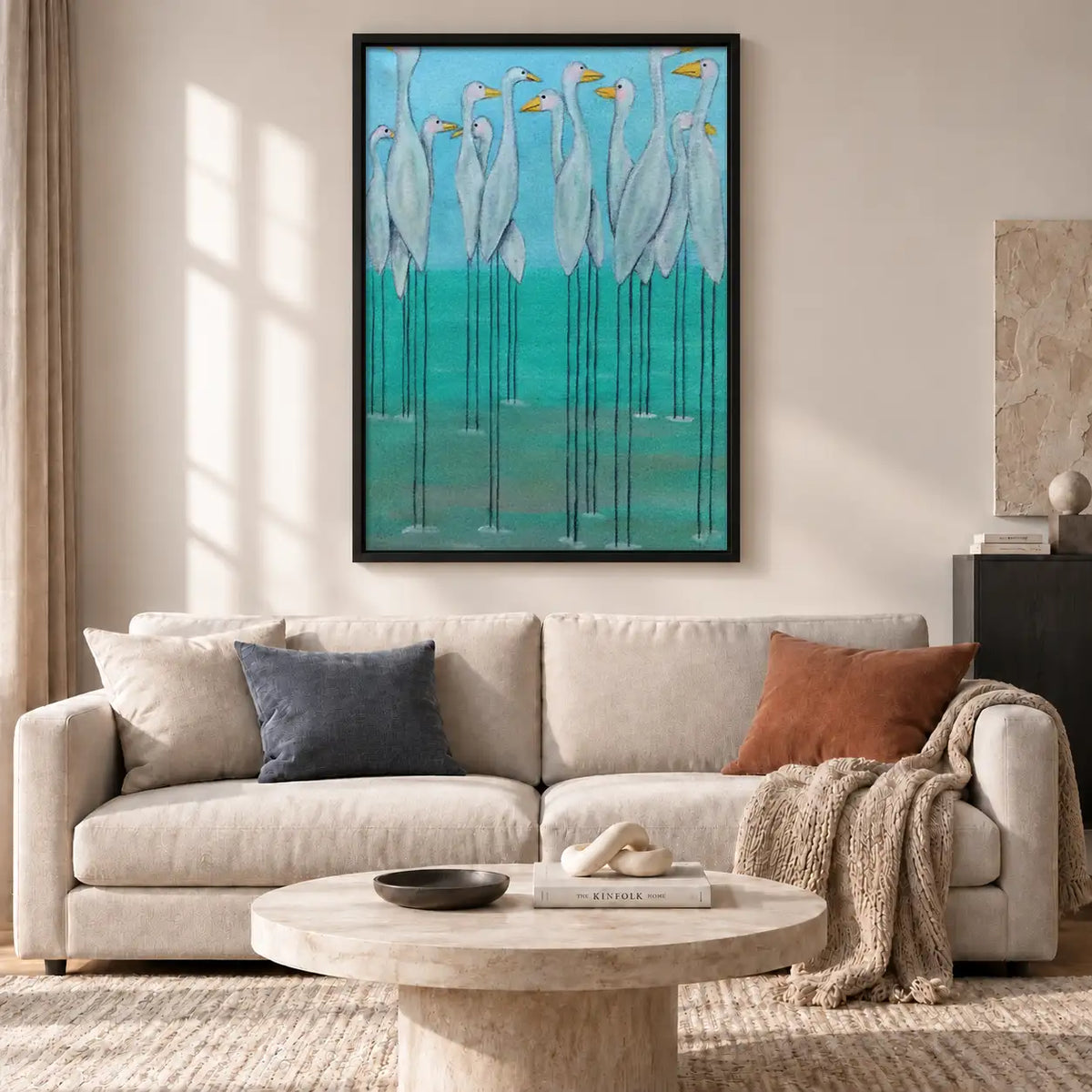 Six Tall Blue Herons Wall Art 2